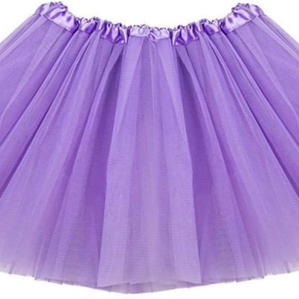 THE WHITE SHOP Kids Tutu Skirts 3 Layered Tulle, Fit Most 4-11 yrs Little & Big Girls for Dance Party Costume