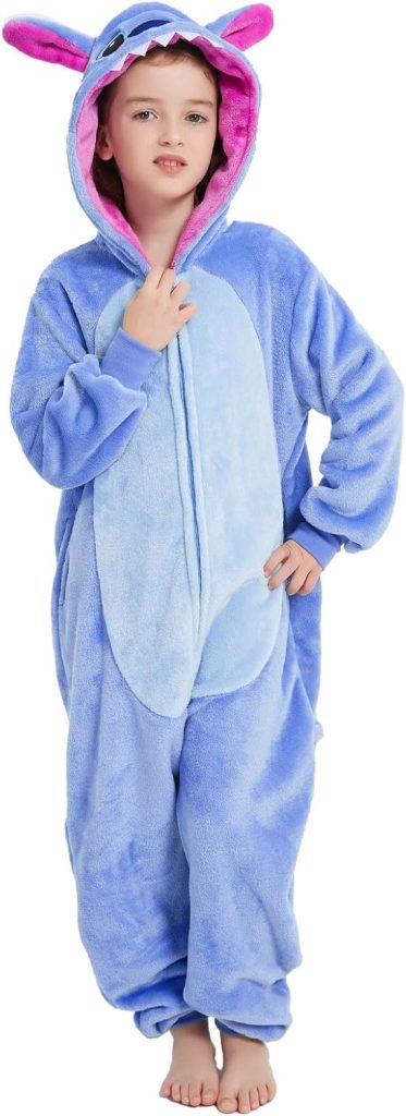 Yemnut Halloween Christmas Unisex Kids Flannel Cosplay Onesie Costume Outfit Suit for Girls and Boys
