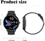 ⁦ساعة ذكية | ساعات ذكية للرجال | شاشة HD 1.38 انش | مكالمات بلوتوث | مقاومة للماء IP67 | حواف رفيعة للغاية | متوافقة مع iOS واندرويد (اسود)⁩ - الصورة ⁦7⁩