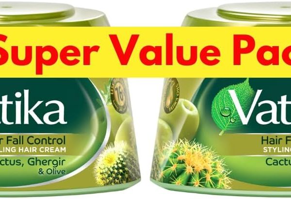 كريم للشعر للتحكم في تساقط الشعر من فاتيكا ناتشورالز - 140 مل × 2 بخلاصة الصبار والجرجير والزيتون يقلل بنسبة 76% عبوة اقتصادية للغاية قطعتين