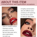 ⁦evpct 6Pcs Diamond Lip Gloss Matte to Glitter Liquid Lipstick Waterproof, Metallic Metal Shimmer Liquid Diamond Glitter Sparkle Sparkling Lipstick Lip Gloss Sets for Women Lips Kit, glitter+lipstick⁩ - الصورة ⁦2⁩