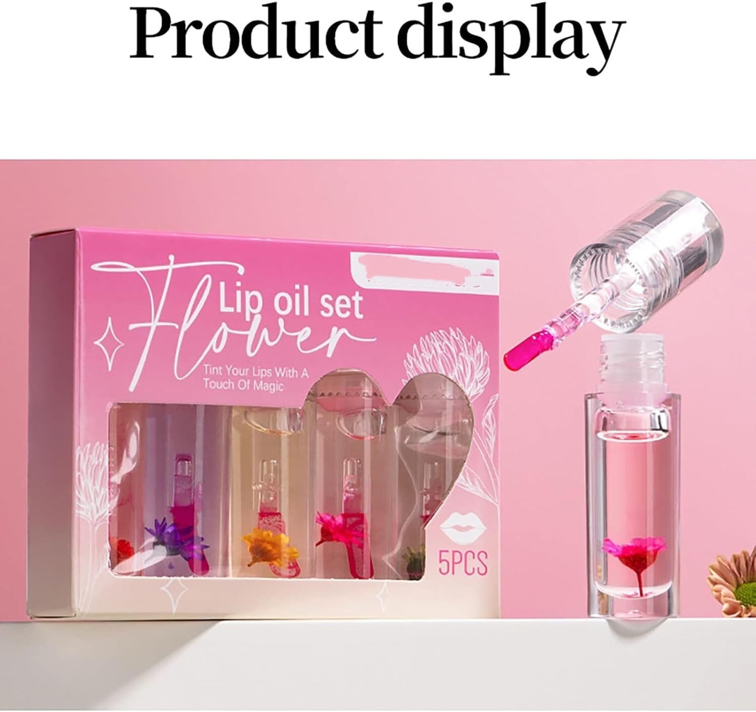 61hDbefBk0L._AC_SL1500_.jpg مجموعة زيت شفاه لتكبير الشفاه من كولور تشينج، ملمع شفاه شفاف للعناية بالشفاه، زيت مرطب شفاه نباتي طبيعي، مغذي، غير لزج - الصورة 8