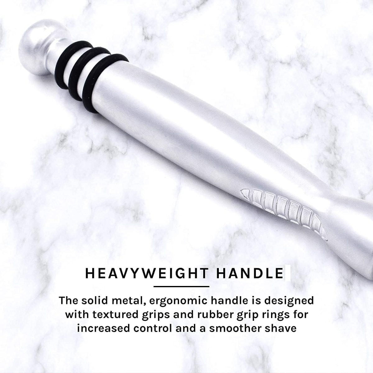 ⁦Taconic Shave's Heavyweight Chrome razor - Compatible with Gillette Sensor Blades - One Sensor Razor Blade Included⁩ - الصورة ⁦6⁩