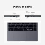 ⁦سامسونج لابتوب جالكسي بوك 4 برو للاعمال، 14 انش، كمبيوتر واي فاي، ويندوز 11 برو، انتل كور 7 الترا 155H / 32GB / 1TB، شاشة لمس 3K اموليد، موديل 2024، NP944XGK-KG4US، رمادي مون ستون⁩ - الصورة ⁦5⁩