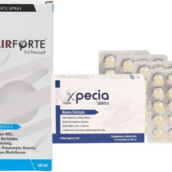 XPECIA Hair Forte Man and Tablet Man Natural Anti-Hair Loss Treatment with Saw Palmetto and Procapil