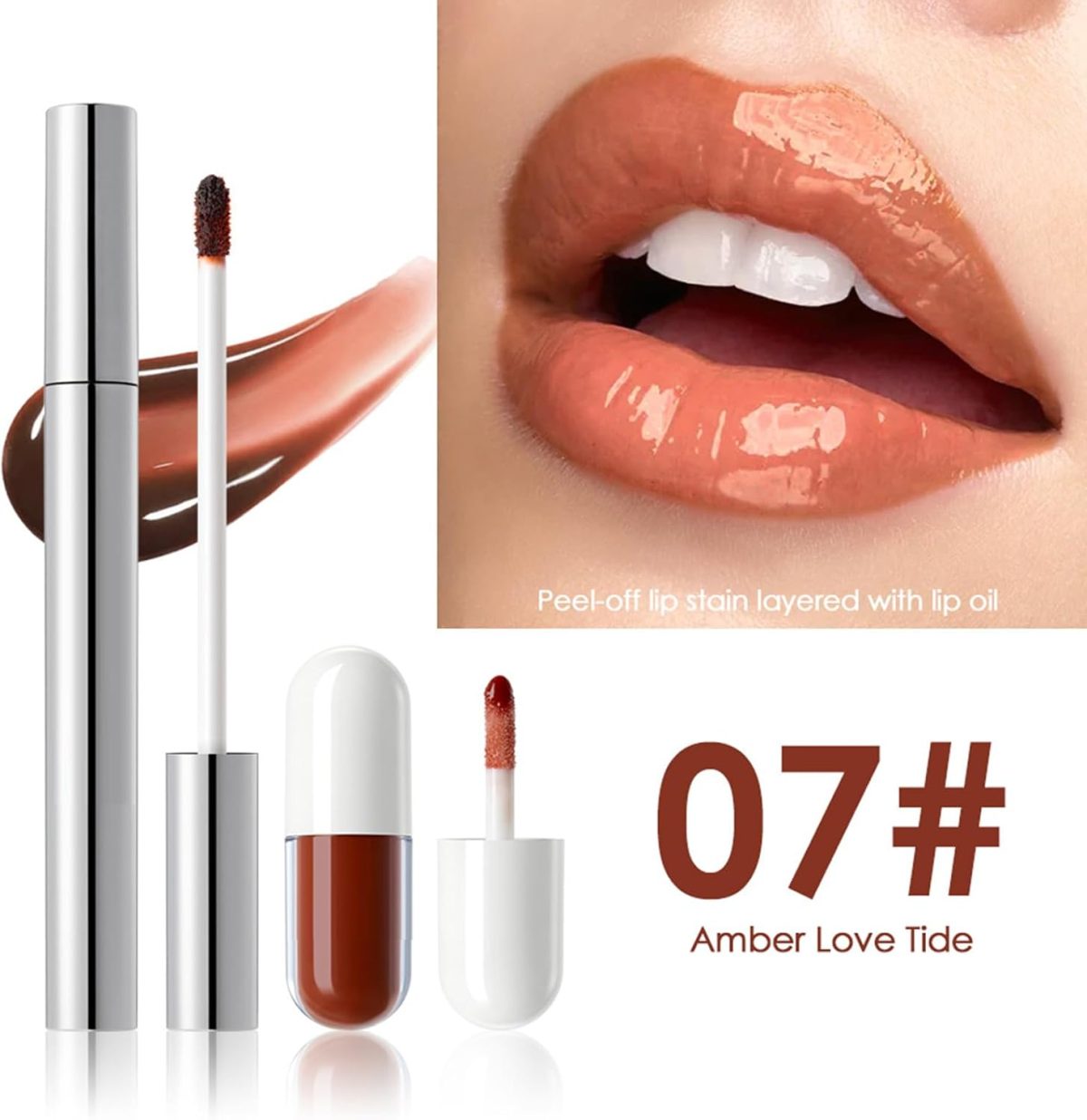 ⁦Lip Gloss Set - Waterproof Lip Stain - Long-Lasting Smudge Proof Lipstick, Makeup Set for Women Girls Everyday Wear Travel Commuting Dating Wedding⁩ - الصورة ⁦4⁩