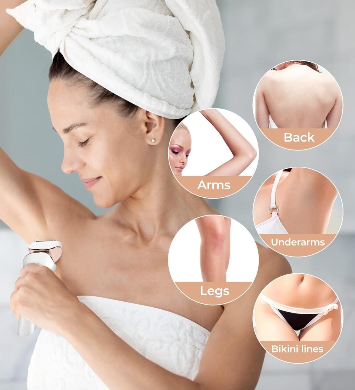 ⁦PRITECH Electric Shaver for Women,Ladies Shaver,Lady Razor for Legs,Arm,Underarm,Bikini,USB Rechargeable Razor Wet&Dry Cordless for Woman⁩ - الصورة ⁦2⁩