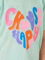 ⁦Styli Girls Printed Short Sleeve T-Shirt And Pyjama Set⁩ - الصورة ⁦4⁩