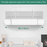 ⁦عاكس هواء لمكيف الهواء من لوسيفا، ابيض، بلاستيك، غير مقاوم للماء، مثالي لمكيفات سبليت (60-125 سم، 20 سم)، تدفق قابل للتعديل، سهل التركيب، راحة موسمية، سهل الصيانة⁩ - الصورة ⁦2⁩