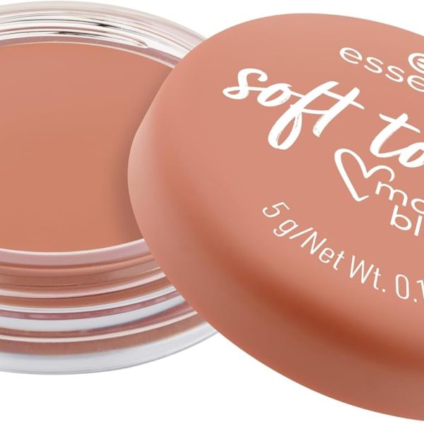 Essence Soft Touch Mousse Blush | Nude Shade No.10 Cozy Clay | Airy Mousse to Powder Texture | Matte Natural Finish | Lightweight Oil-Free Vegan Blusher | Long-Lasting for All Skin Types