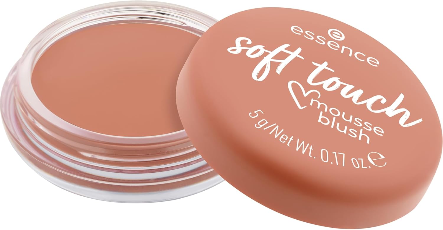 61kGi1JD8WL._AC_SL1500_.jpg Essence Soft Touch Mousse Blush | Nude Shade No.10 Cozy Clay | Airy Mousse to Powder Texture | Matte Natural Finish | Lightweight Oil-Free Vegan Blusher | Long-Lasting for All Skin Types