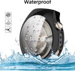 ⁦جراب حماية لساعة هواوي 5 46 ملم من ازوني مع واقي شاشة - تغطية كاملة من البولي يوريثين الحراري الناعم [حساس للمس] [مقاوم للخدش] [شفاف HD] ممتص صدمات حماية 360 درجة - اسود | متوافق مع ساعة هواوي 5 46⁩ - الصورة ⁦4⁩