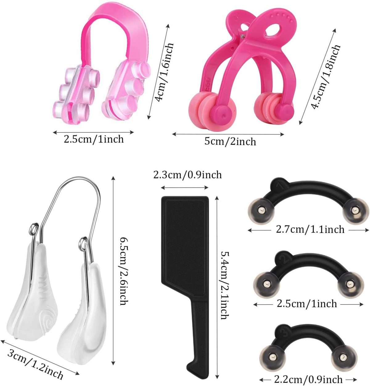 ⁦Hepiide [Upgrade] 5 Pieces Nose up Lifting Clips Nose Lifter Silicone Nose Bridge Slimming Clips Beauty Clip Tools for Women (Multicolor)⁩ - الصورة ⁦4⁩