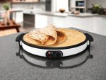 ⁦Biki Electric Pancake & Crepe Maker 45CM Non-Stick Hot Plate with Raised Edges for Reduced Wastage/Adjustable Temperature/Wooden Spreader & Spatula Included | صانع الكريب الكهربائي 45 سم 1800 واط⁩ - الصورة ⁦4⁩