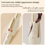 مكواة تجعيد الشعر الاوتوماتيكية من كاو اوتوماتيكية مع 4 درجات حرارة ايقاف تلقائي مضادة للحروق عصا تمويج دوارة للتشابك لتصفيف سيراميك لتقليل تلف بيج - الصورة 3