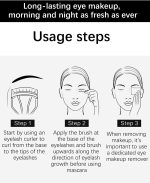 ماسكارا طبيعية خفيفة الوزن ومقاومة للماء وتدوم طويلاً للحصول على كثافة رموش كثيفة ومجعدة تخلق مظهرًا ثلاثي الأبعاد وتزيد من اتساع العينين اي اند وين أسود - الصورة 9