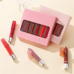 مجموعة احمر شفاه مرطب من جلوسي، كوب مقاوم للماء ويدوم طويلا وغير لاصق، قلم تحديد الشفاه ومستحضرات التجميل، هدية للنساء - الصورة 7