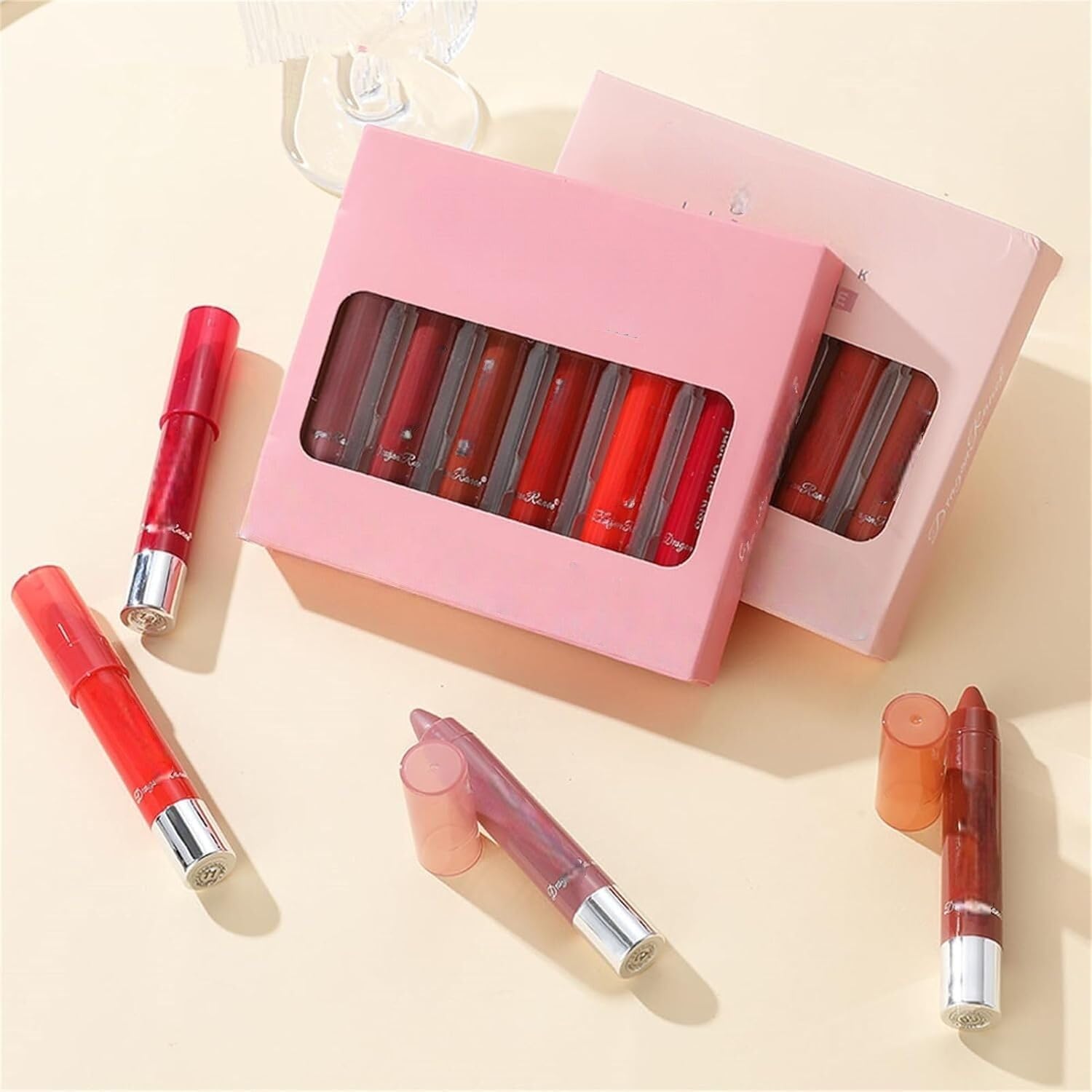 61oeRtrjSYL._AC_SL1500_.jpg مجموعة احمر شفاه مرطب من جلوسي، كوب مقاوم للماء ويدوم طويلا وغير لاصق، قلم تحديد الشفاه ومستحضرات التجميل، هدية للنساء - الصورة 7