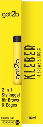 جوت 2 بي صمغ 4 حواجب وحواف (16 مل)، جل الحواجب وماسكارا الشعر 2 في 1، مع فرشاة حواجب عملية على الوجهين لتصفيف وتثبيت شعر الطفل، تركيبة نباتية