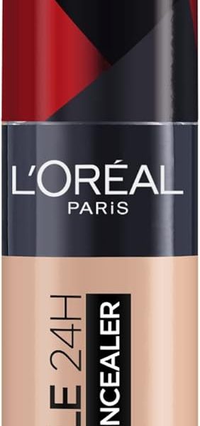 كونسيلر إنفاليبل مور ذان يدوم لمدة 24 ساعة من لوريال باريس بتغطية كاملة ولمسة نهائية مات، 322 عاجي، لنوع البشرة عرضة لحب الشبابة