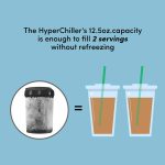 ⁦مبرد قهوة ومشروبات مثلجة اتش سي 3 حاصل على براءة اختراع من هايبر تشيلر، جديد ومحسن واقوى وأكثر متانة! جاهز في دقيقة واحدة، قابل لاعادة الاستخدام للشاي المثلج والنبيذ والمشروبات الروحية والكحول، زجاج⁩ - الصورة ⁦6⁩