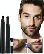 ⁦اكسيفور قلم حشو اللحية للرجال مجموعة ملء مقاوم للماء مع 4 رؤوس ومسحوق وفرشاة وقلم حلاقة يخلق مظهر طبيعي للحية والحواجب⁩ - الصورة ⁦2⁩