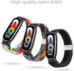 ⁦سوار ساعة بديل رياضي مرن من النايلون قابل للتعديل وناعم وجيد التهوية بتصميم حلقي فردي مضفر متوافق مع ساعة شاومي مي باند 8⁩ - الصورة ⁦4⁩