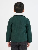 ⁦Styli Boys Front Flap Pocket Texture Thermal Lined Coat⁩ - الصورة ⁦4⁩