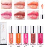 ⁦Minfei Plumping Lip Oil, Hydrating Lip Gloss Transparent Lip Blam, For Lip Care Plumping Lip Oil Not Sticky, Long Lasting Nourishing Create Glossy Shimmery Lips (Rose+Cherry Red)⁩ - الصورة ⁦2⁩