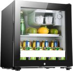 QBNZAXC Mini fridge Household Small Refrigerator, Single Door Glass Thermostatic Wine Cabinet, Hotel Refrigerated Wine Cabinet