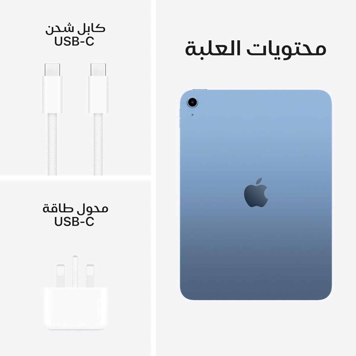 ⁦Apple iPad 11-inch: A16 chip, 11-inch Model, Liquid Retina Display, 256GB, Wi-Fi 6, 12MP Front/12MP Back Camera, Touch ID, All-Day Battery Life — Blue⁩ - الصورة ⁦6⁩