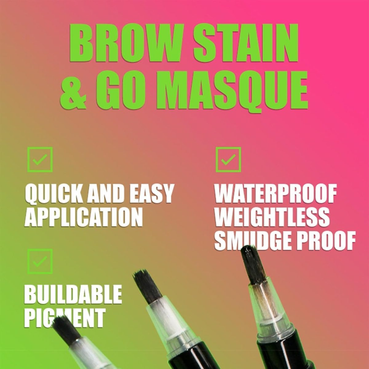 ⁦2 Pcs Semi Permanent Eyebrow Tint Kit, Waterproof Dye Gel Lasts Up to 2 Weeks Includes Brow Cards, Brushes, and Eyebrow Tint Pencil for Precise Application, Dark Brown and Black⁩ - الصورة ⁦2⁩