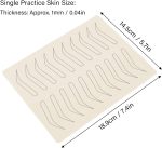 ⁦Kufoo 1mm Single Side Pattern Black Inkless Microblading Supplies, 10 PCS Microblading Practice Skin Silicon for Eyebrow Microblading Supplies Machine Parts 1mm Single⁩ - الصورة ⁦6⁩