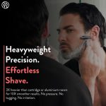 ⁦Rockwell Razors 6C White Chrome Double-Edge Safety Razor for Men and Women with 6 Adjustable Shave Settings and 5 Fully Recyclable Eco Razor Blades⁩ - الصورة ⁦6⁩
