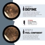 ⁦فويد هوم قلم حشو اللحية للرجال عبوة من 4 قطع مجموعة اقلام لحية فورية وقلم تحديد سهل الاستخدام ملء مقاوم للماء اسود⁩ - الصورة ⁦3⁩