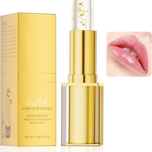 Color Changing Lipstick, Moisturizing Tinted Lip Balm, Change Color Glossy Lip Moisturiser, Smudge-proof Crystal Lipstick, Enhance Lip Colour, Repair Dry Lip and Reduce Fine Lines