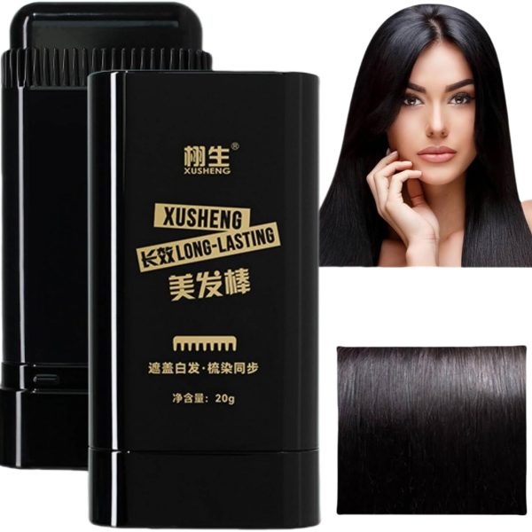 Safe and Convenient Comb Hair Dye,2-in-1 Hair Dye Comb,Fast-Acting Comb-Over D/ye,Waterproof and Sweat-Proof H/air D/ye C/omb,H/air Color Stick,Portable Ha/ir Colouring Cream(Black, 01#)