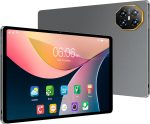 تابلت اندرويد 10.1 انش ثنائي شرائح الاتصال بذاكرة RAM 6GB وذاكرة روم 128GB وشاشة لمس IPS HD 1280×800 وبطارية 4000mAh وبلوتوث وكاميرا مزدوجة وجي ام اس وواي فاي من سي جي واي كيو (رمادي)