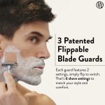 ⁦Rockwell Razors 6C White Chrome Double-Edge Safety Razor for Men and Women with 6 Adjustable Shave Settings and 5 Fully Recyclable Eco Razor Blades⁩ - الصورة ⁦5⁩