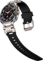 ⁦Compatible Galaxy Watch Ultra Bands 47mm for Men, Sport Band with Durable Armor Design, Silicone Rubber Strap with Stainless Steel Metal Connector, Military Rugged Galaxy Watch 7 Ultra Bands⁩ - الصورة ⁦8⁩