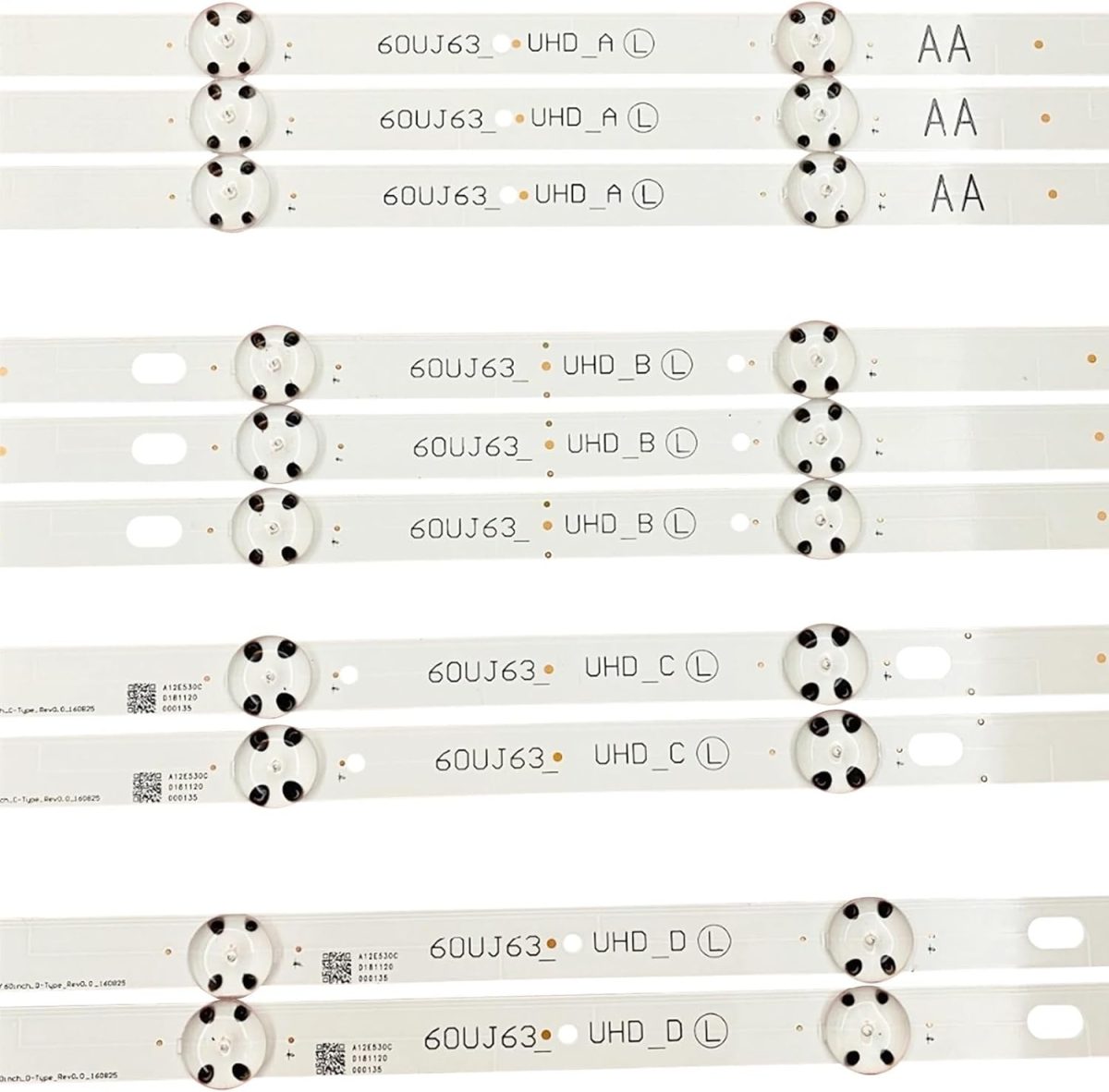 ⁦XYMJT 10 PCS/set LED backlight strip for L/G 60UJ6309 60UJ6300 60UJ6050 60UJ630V 60UJ634V EAV63673006 60UJ63_UHD_A B C D NC600DGE AAFXC⁩ - الصورة ⁦4⁩