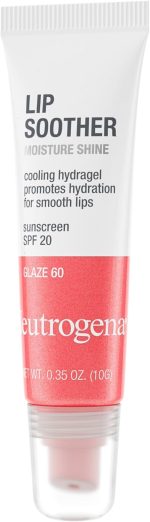⁦Neutrogena Moistureshine Lip Soother Gloss With Spf 20 Sun Protection, High Gloss Tinted Lip Moisturizer, Glaze 60.35 Oz, 0.35 Ounce⁩ - الصورة ⁦7⁩