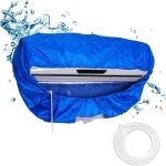ZIMTAL Air Conditioning Cleaning Waterproof Cover with Drain Outlet, Protector Dust Washing Bag For Large Size (2P-3P) Wall Mounted AC Service with Pipe.