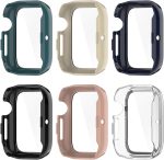 ⁦Protective Case for Honor Watch 5 Case, Hard PC Case Cover with Glass Screen Protector, Anti-Scratch Anti-Dust Protection Case for Honor Watch 5 (Black)⁩ - الصورة ⁦6⁩