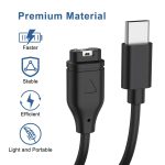 ⁦Zoye for Garmin Watch Charger, USB/Type C Charging Cable for Garmin Fenix 7 7S 7X 6 6S 6X 5 5S, Forerunner 945 45 45S 245 Music, Vivoactive 5 4 4S 3, Venu Sq 2 2S, Instinct (USB C 50CM)⁩ - الصورة ⁦3⁩