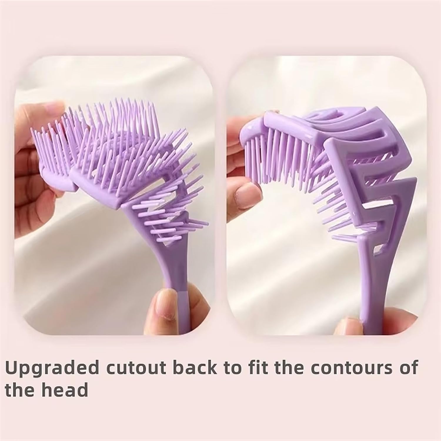 61yXtv-urRL._AC_SL1500_.jpg فرشاة فك تشابك الشعر من تول هاوس، مشط تصفيف مجعد، مشط شعر ناعم، رطب وجاف، للشعر الكثيف والمجعد والرطب، مناسبة لجميع انواع الشعر - الصورة 6