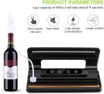 ⁦Wonone Lencak Vacuum Sealing Machine for Both Dried and Wet Fresh Food with Starter Kit (Black)⁩ - الصورة ⁦3⁩