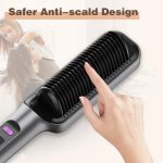 فرشاة فرد الشعر من اي سي في في، مشط فرد الشعر الأيوني للنساء، مجموعة تسخين ودرجة حرارة سريعة لمدة 20 ثانية (80-230 درجة مئوية)، شاشة LED/مضادة للحروق، تصفيف الشعر في الصالون في المنزل - الصورة 5