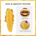 ⁦احمر شفاه ذهبي، ملون شفاه مخملي نود احمر وزهري، لا يتلطخ ولا يبهت، ناعم يدوم طويلا غير لاصق، ملمع شفاه مقاوم للماء غير لامع، مكياج يومي للسيدات، مكياج اساسي للنساء⁩ - الصورة ⁦7⁩