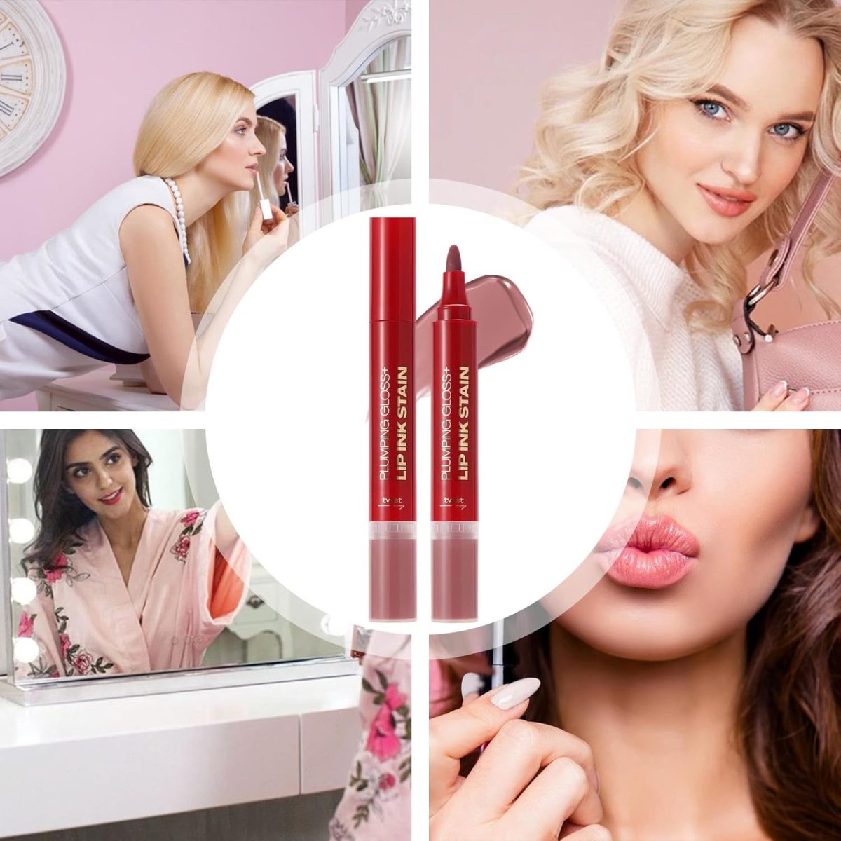 ⁦Lip Oil and Liner Set | Tinted Lip Oil and Liner Combo,Moisturizing Nourishing Beauty Makeup Cosmetics for Friends Family Sister Girls Wife Women⁩ - الصورة ⁦4⁩